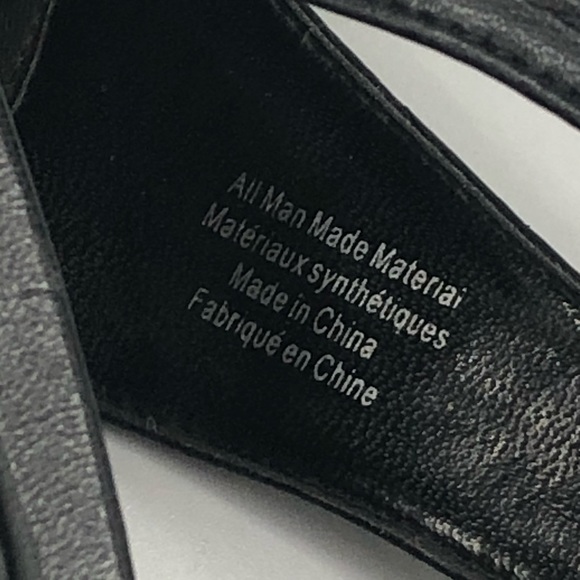 ANN MARINO OPEN TOE BLACK PUMPS - Picture 12 of 13